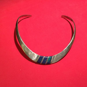 Sterling Silver Neckklace with Azurite